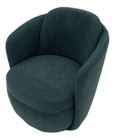 Fauteuil pivotant rembourré bleu – Fauteuil d'appoint Torino Otanio