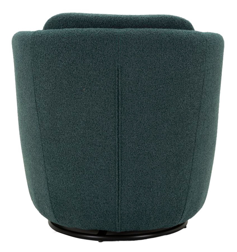 Fauteuil pivotant rembourré bleu – Fauteuil d&