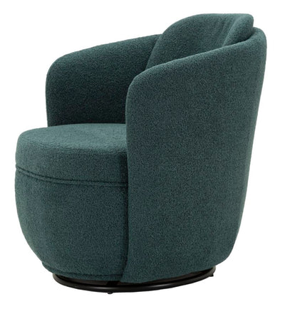 Fauteuil pivotant rembourré bleu – Fauteuil d'appoint Torino Otanio