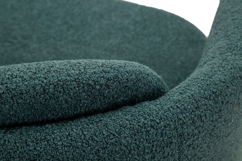 Fauteuil pivotant rembourré bleu – Fauteuil d&