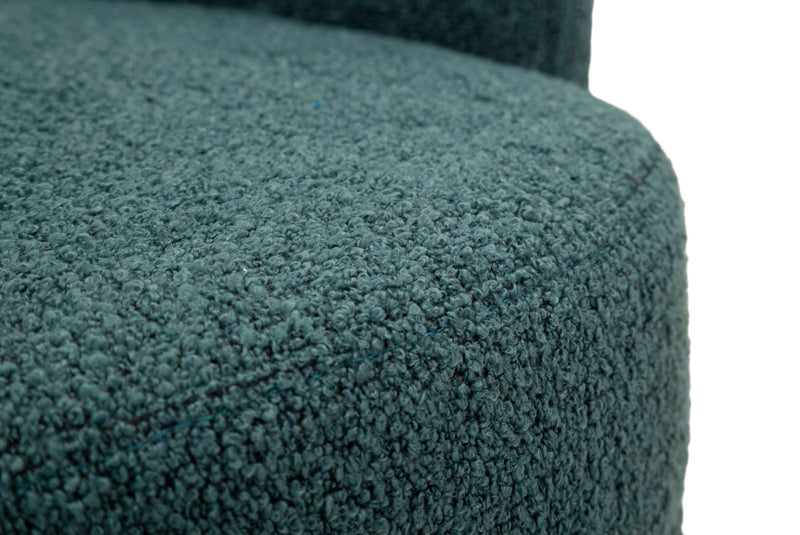 Fauteuil pivotant rembourré bleu – Fauteuil d&