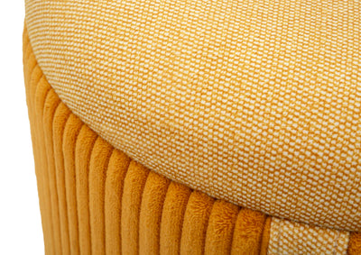Lot de 2 poufs de rangement en velours moutarde – Poufs modernes Bolzano