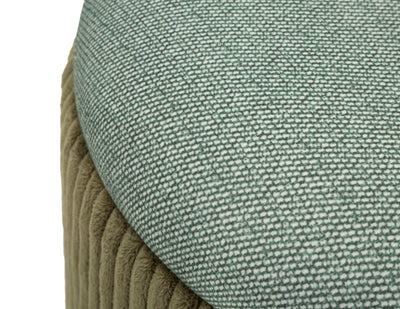 Lot de 2 poufs de rangement en velours vert – Poufs modernes Bolzano