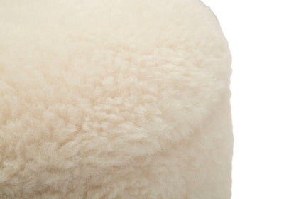 Lot de 2 poufs de rangement rembourrés crème – Collection Saint-Moritz