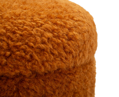 Lot de 2 poufs de rangement en velours marron – Poufs modernes Saint-Moritz