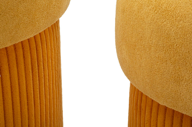 Lot de 2 poufs de rangement en velours moutarde – Aspen Contemporary Design