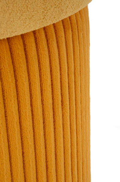 Lot de 2 poufs de rangement en velours moutarde – Aspen Contemporary Design