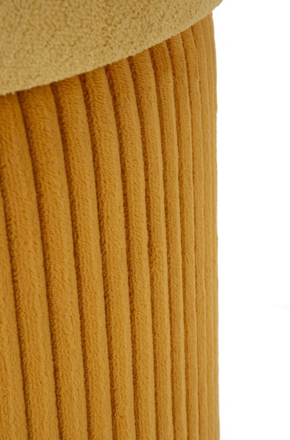 Lot de 2 poufs de rangement en velours moutarde – Aspen Contemporary Design