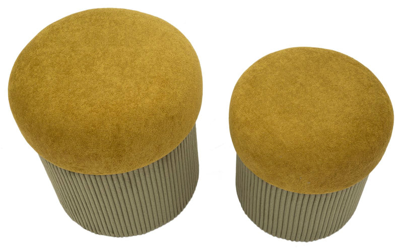 Lot de 2 poufs de rangement en velours vert – Aspen Contemporary Design