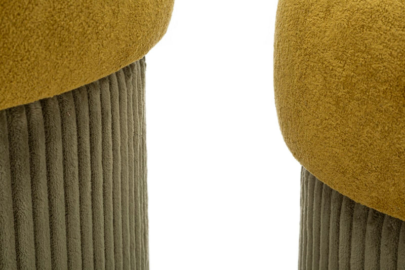 Lot de 2 poufs de rangement en velours vert – Aspen Contemporary Design