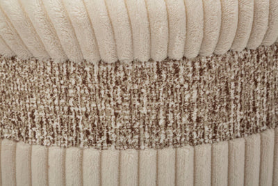 Lot de 3 poufs de rangement rembourrés crème – Collection Curtain