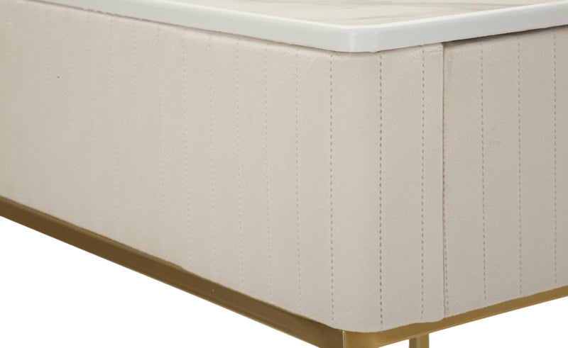 Lot de 2 tables hautes carrées avec piètement doré – Collection Wedding