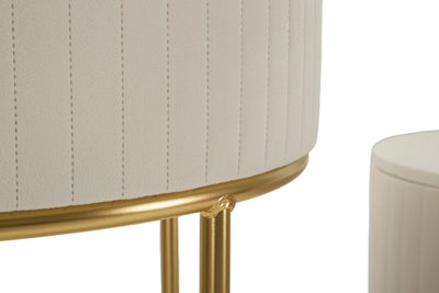 Lot de 2 tables hautes rondes avec piètement doré – Collection Wedding