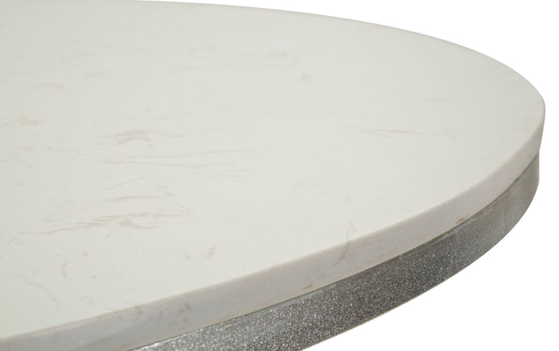 Table à manger ronde avec piètement doré – Istanbul Elegant Design