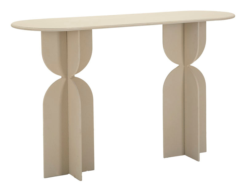 Console beige avec piètement sculptural – Entrée moderne Dune