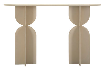 Console beige avec piètement sculptural – Entrée moderne Dune