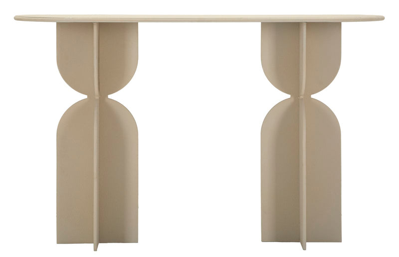 Console beige avec piètement sculptural – Entrée moderne Dune