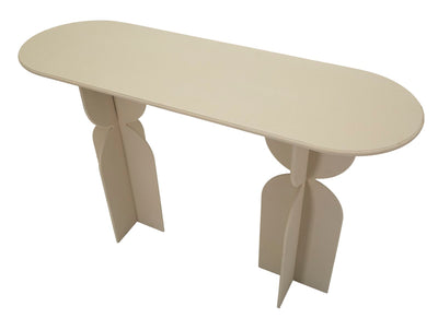 Console beige avec piètement sculptural – Entrée moderne Dune