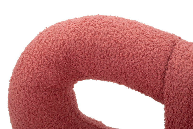 Mini-fauteuil rembourré rose avec pieds en bois – Fauteuil d&