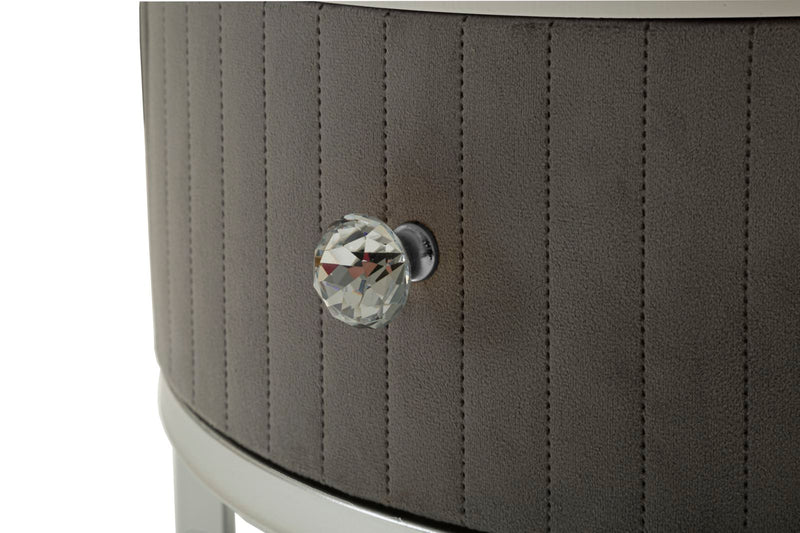 Lot de 2 tables basses rondes avec plateau gris – Collection Greys