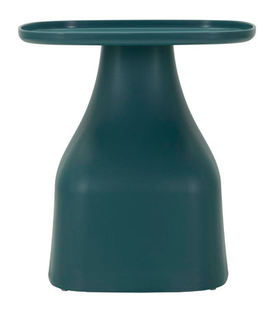 Table basse ronde bleue avec piètement géométrique – Gea Modern Accent