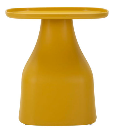 Table basse ronde jaune avec piètement géométrique – Gea Modern Design