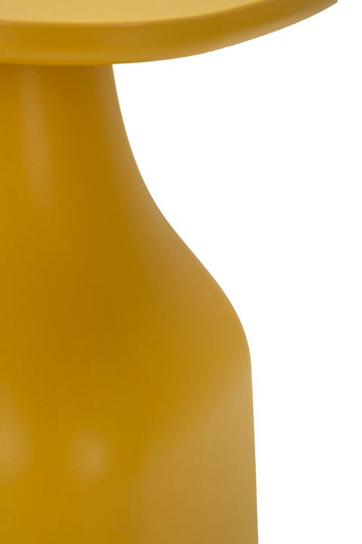 Table basse ronde jaune avec piètement géométrique – Gea Modern Design