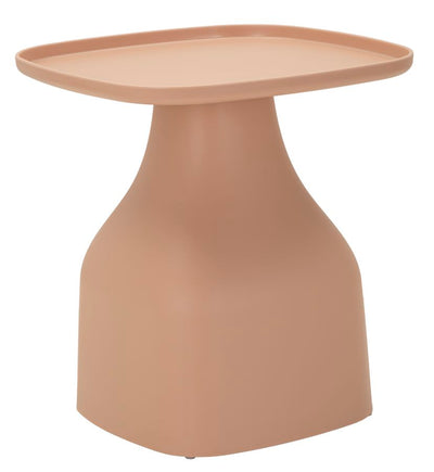 Table basse ronde rose avec piètement géométrique – Style contemporain Gea