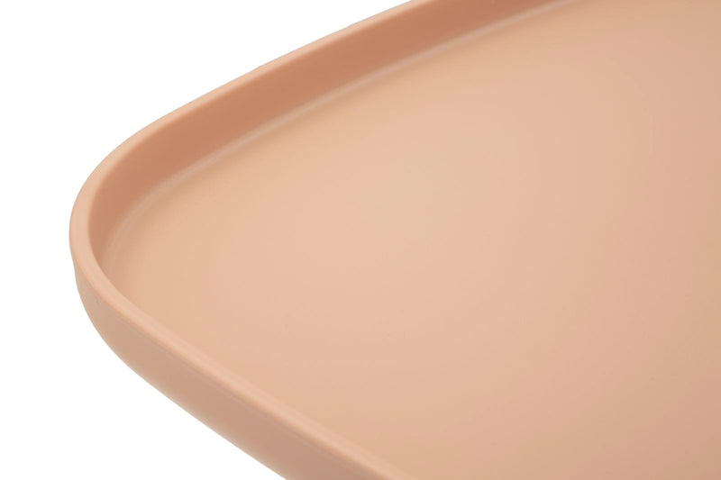 Table basse ronde rose avec piètement sculptural – Gea Modern Accent