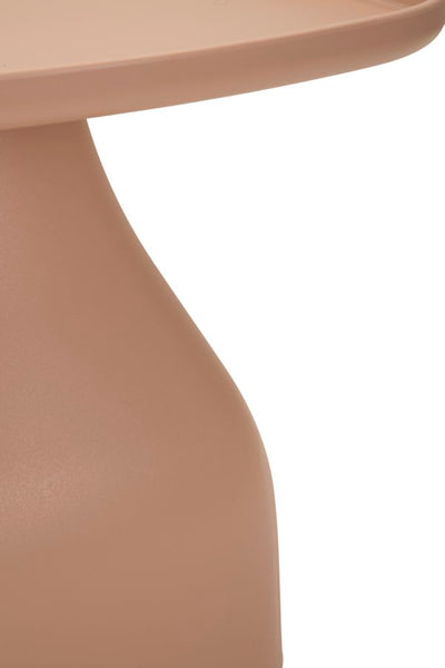 Table basse ronde rose avec piètement sculptural – Gea Modern Accent