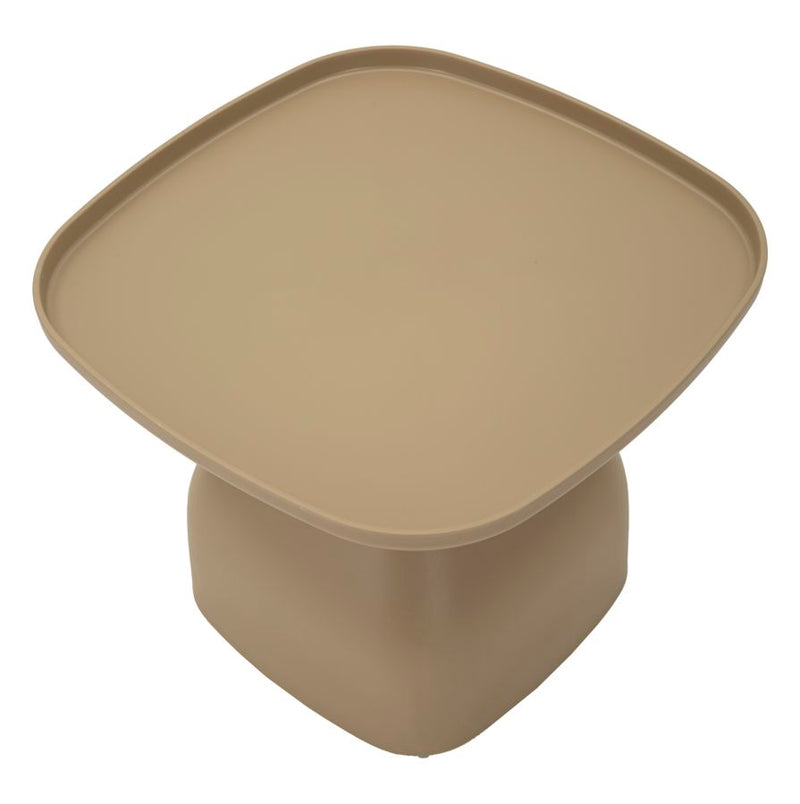 Table basse ronde grise avec piètement sculptural – Gea Modern Accent