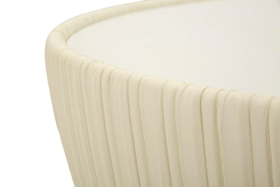 Table basse ronde beige avec base dorée – Design moderne Elge