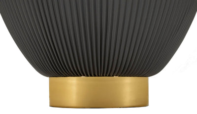 Table basse ronde noire avec base dorée – Style contemporain Elge