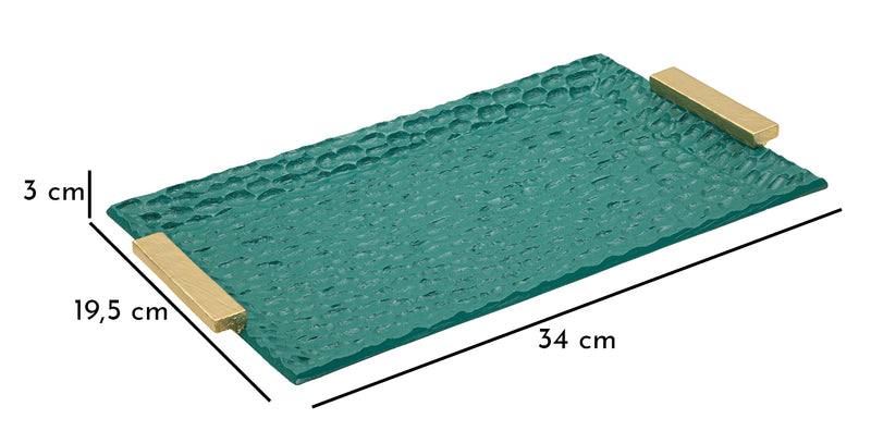 Plateau rectangulaire en résine vert – Grent Modern Design