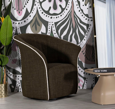 Fauteuil pivotant en velours vert – Fauteuil d'appoint moderne Siena