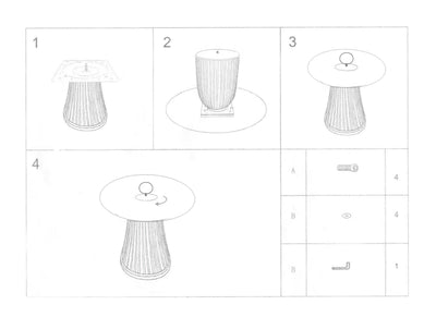Table basse ronde dorée avec plateau en marbre artificiel – Style contemporain Nova