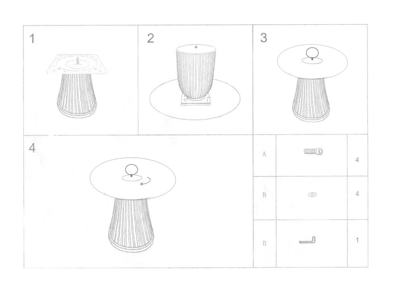 Table basse ronde dorée avec plateau en marbre artificiel – Style contemporain Nova