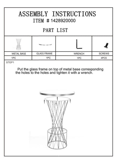 Table de bar haute en métal doré avec structure ajourée – Tower New Design