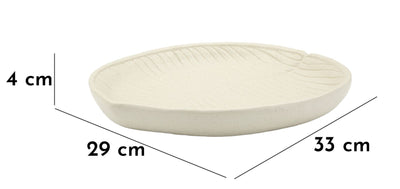 Plateau décoratif rond en résine blanche – Design moderne Stons