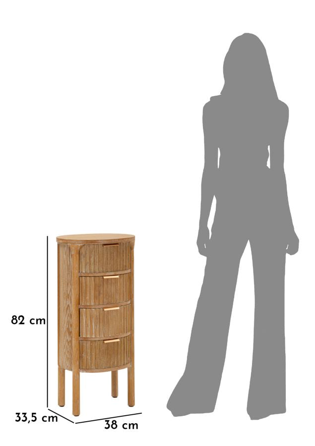 Commode haute en bois – Meuble de rangement Gothenburg