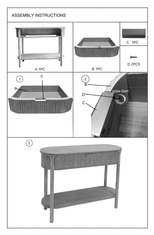 Console en bois avec rangement – Entrée moderne Gothenburg