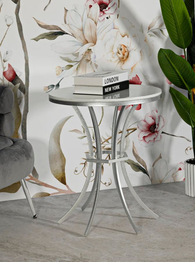 Table d'appoint ronde avec piètement doré – Istanbul Modern Accent