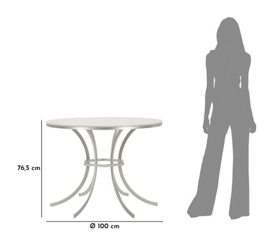 Table à manger ronde avec piètement doré – Istanbul Elegant Design