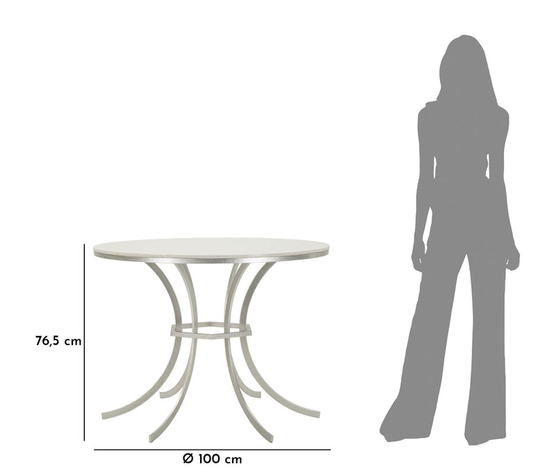 Table à manger ronde avec piètement doré – Istanbul Elegant Design