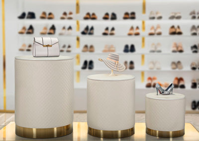 Lot de 3 poufs de rangement rembourrés – Display Shop Modern Design