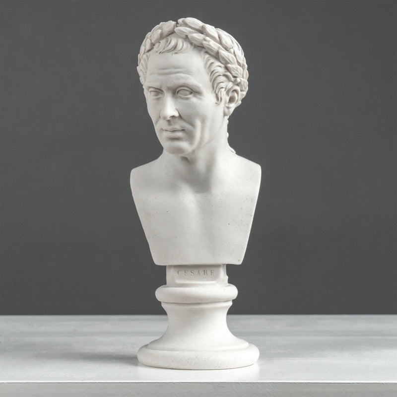 Buste Jules César – Avec couronne de laurier de victoire