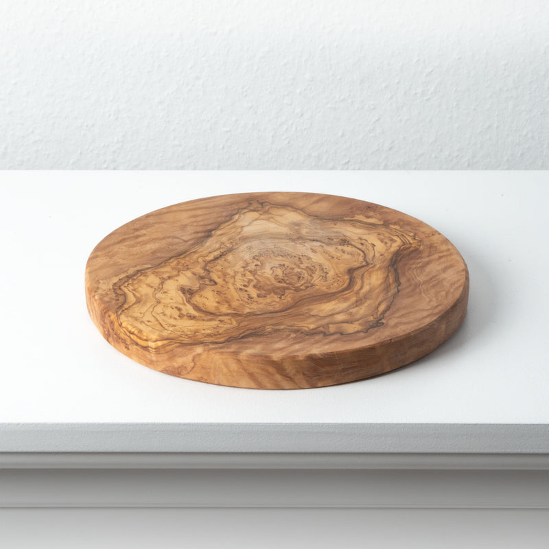 Planche à Découper Ronde en Bois d’Olivier Fait Main