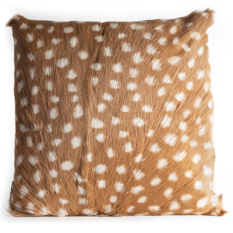Coussin en Fourrure de Cerf Brun Tacheté (Capra aegagrus hircus)