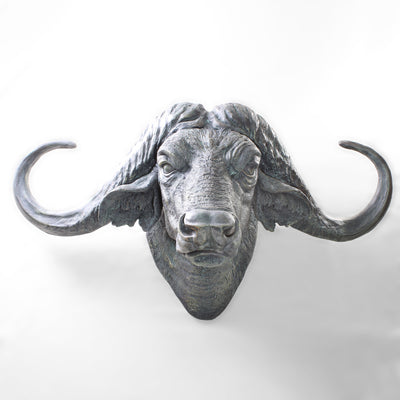 Statue de Bison (Tête de Bison - Sculpture Murale d'Animal)
