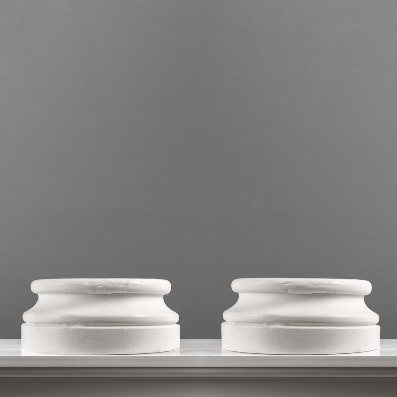 Paire de 2 Socles Ronds de Jardin (Bases pour Statues)